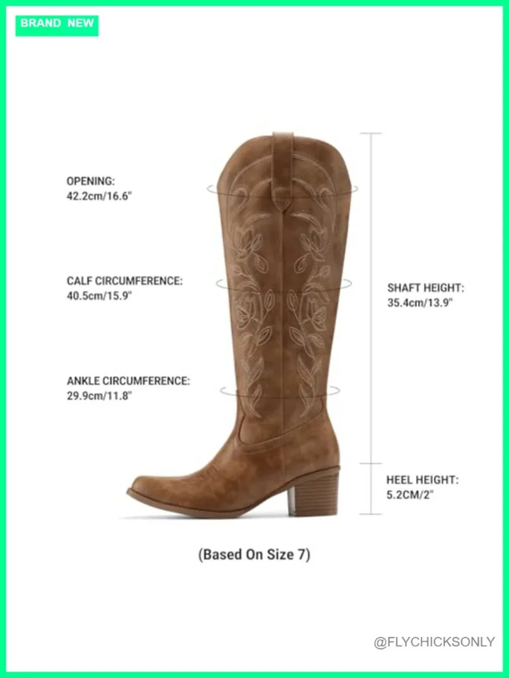 Cowgirl Knee High Boots, Narrow Square Toe, Memory Foam Insole, Retro Floral
